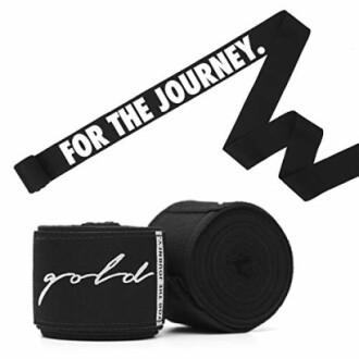 Black boxing hand wraps with 'For the Journey' text.