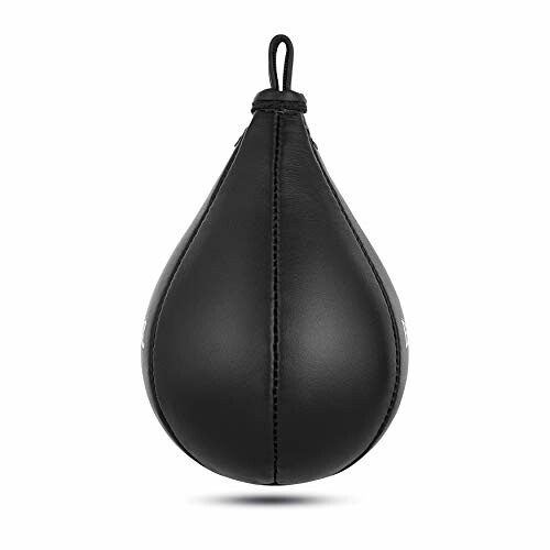 Black leather speed punching bag