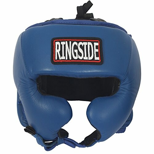 Blue boxing headgear with Ringside logo.