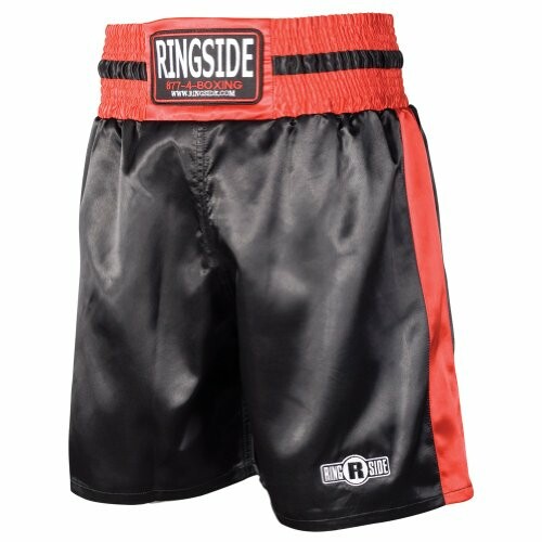 Black and red Ringside boxing shorts with logo