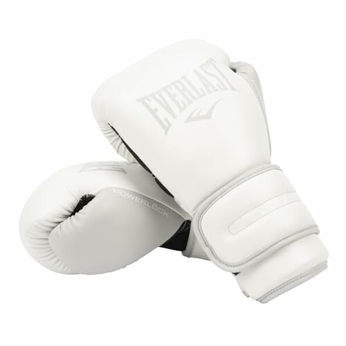 White Everlast boxing gloves