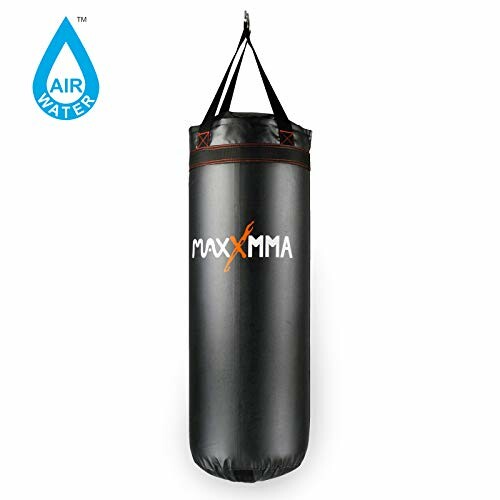 MaxxMMA heavy-duty punching bag with air and water logo