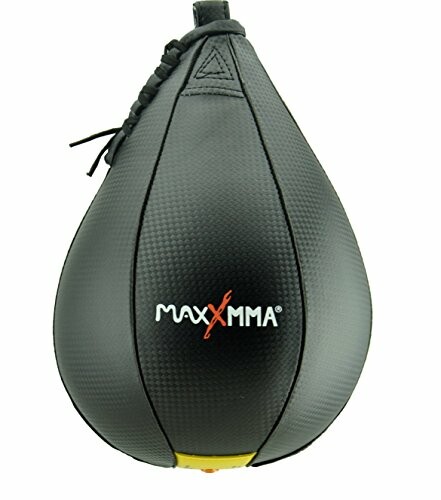 MaxxMMA black speed bag for boxing training.