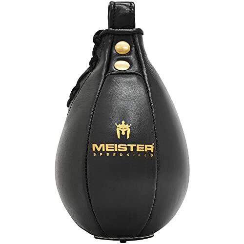 Black Meister speed bag with gold logo