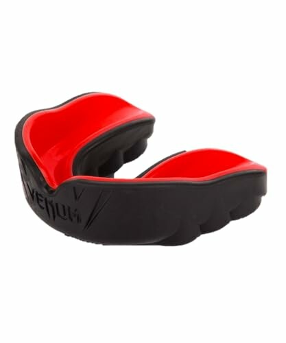 Red and black mouthguard for sports protection