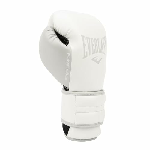 White Everlast boxing glove with Powerlock design